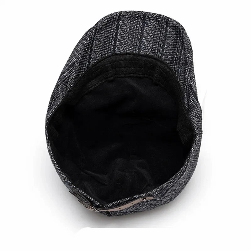 Kennedy Striped Flat Cap