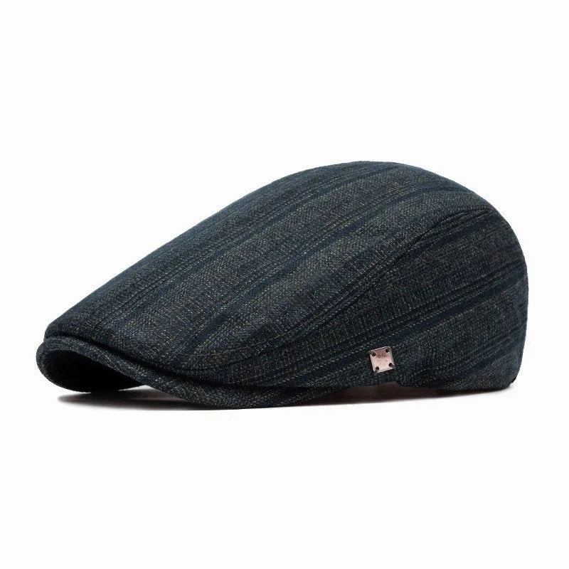 Kennedy Striped Flat Cap
