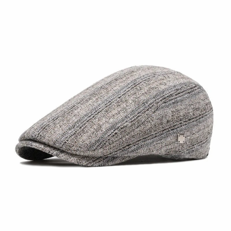 Kennedy Striped Flat Cap