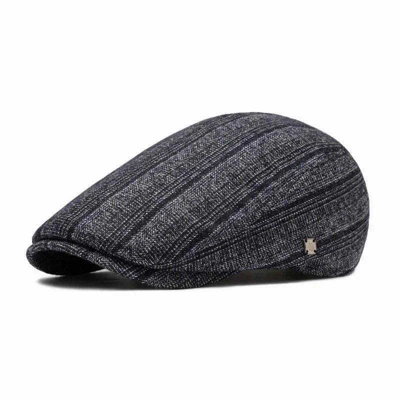 Kennedy Striped Flat Cap