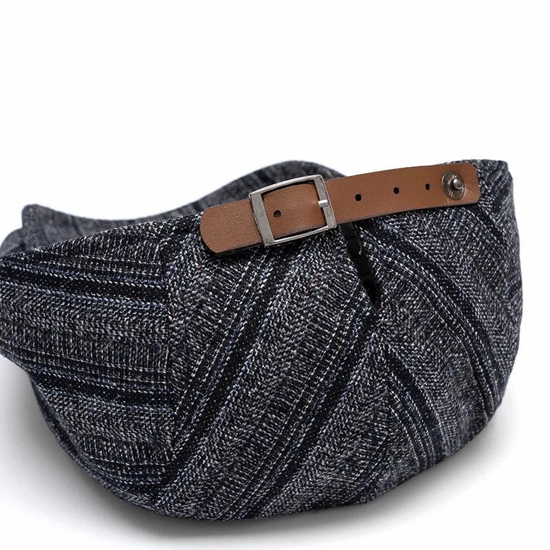 Kennedy Striped Flat Cap