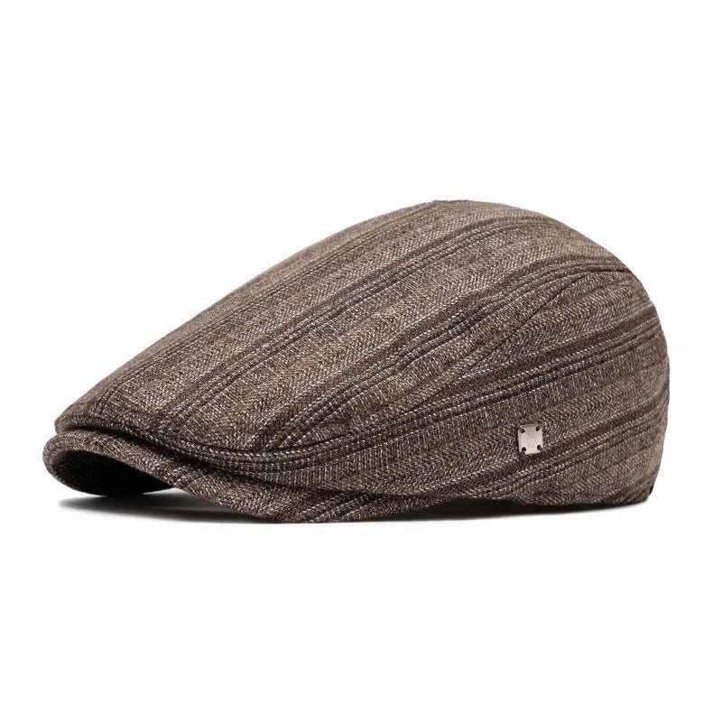 Kennedy Striped Flat Cap