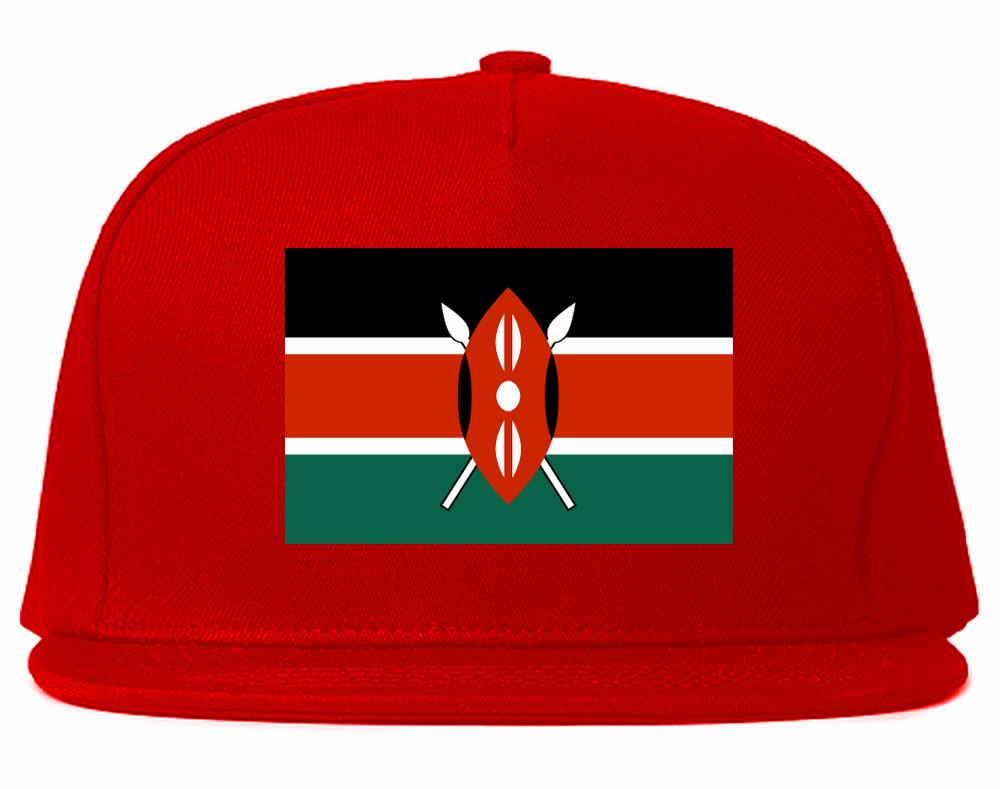 Kenya Flag Country Printed Snapback Hat Cap