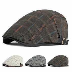 Kerouac Plaid Cotton Flat Cap
