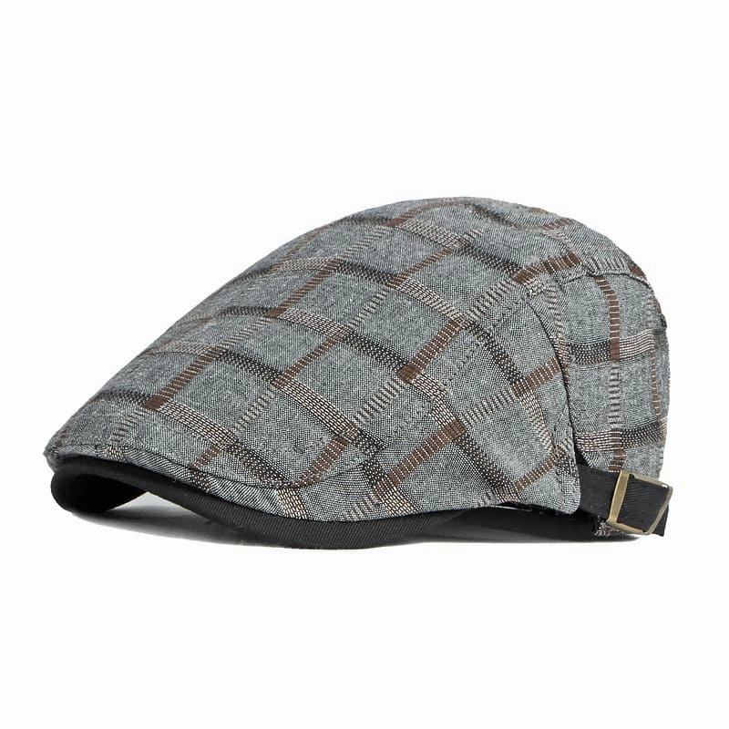 Kerouac Plaid Cotton Flat Cap