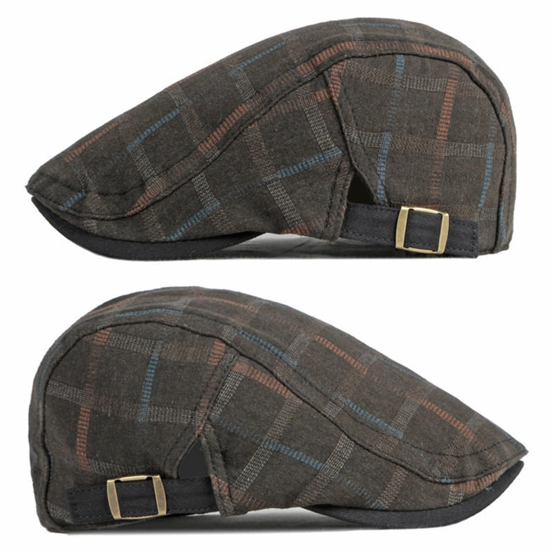 Kerouac Plaid Cotton Flat Cap