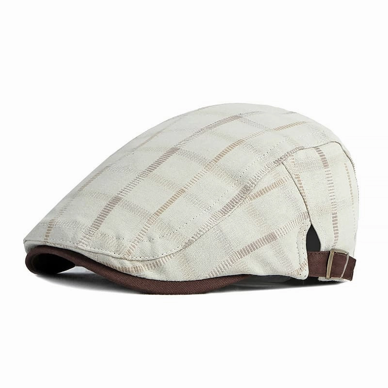 Kerouac Plaid Cotton Flat Cap