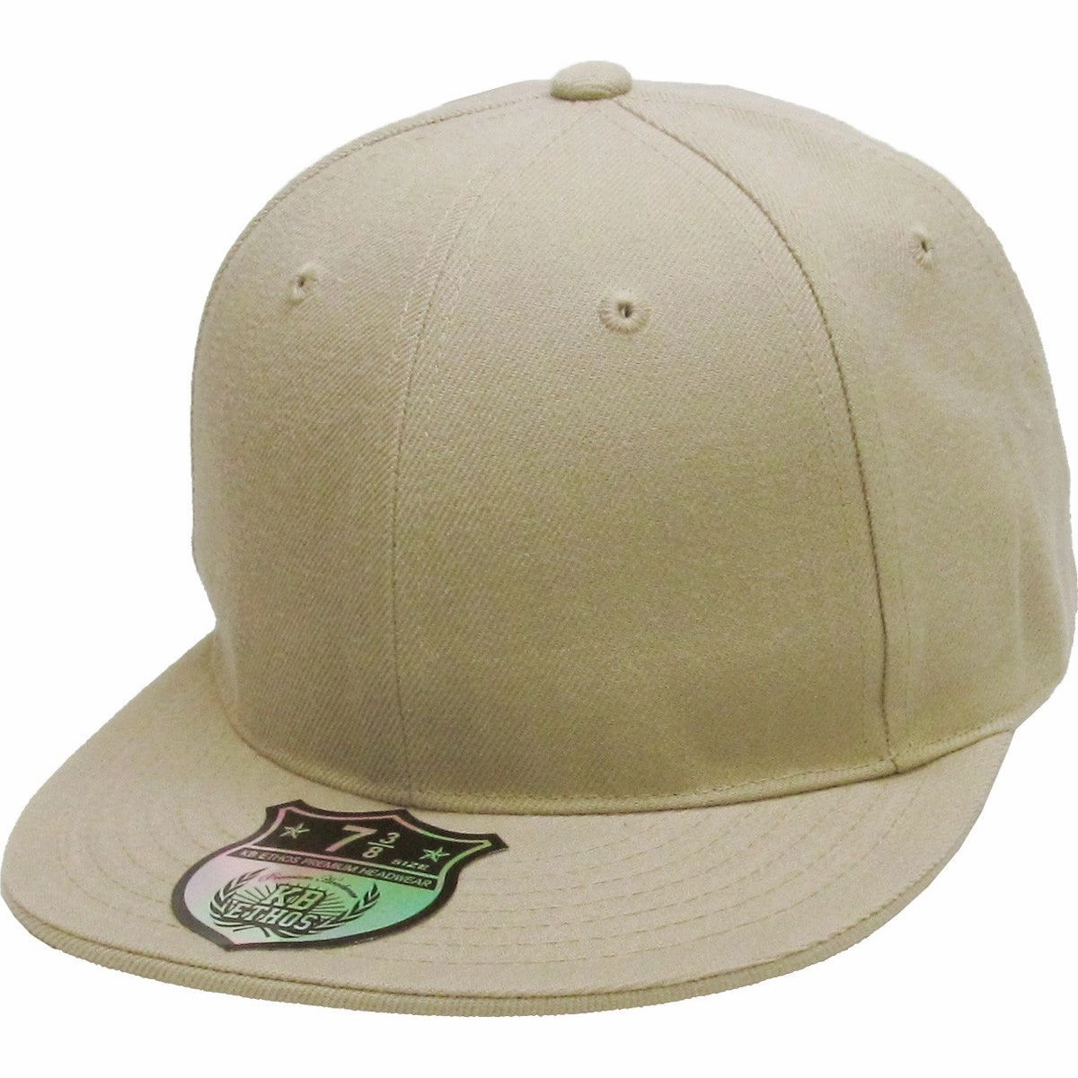 Khaki - Structured and Fitted Baseball Cap