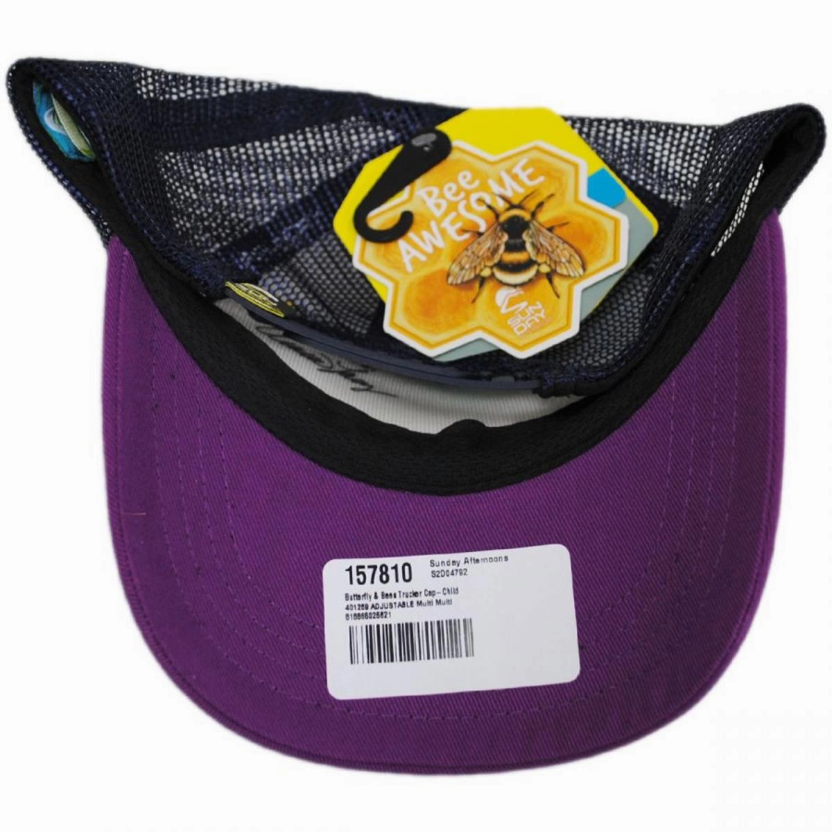 Kid's Butterfly and Bees Trucker Snapback Baseball Cap