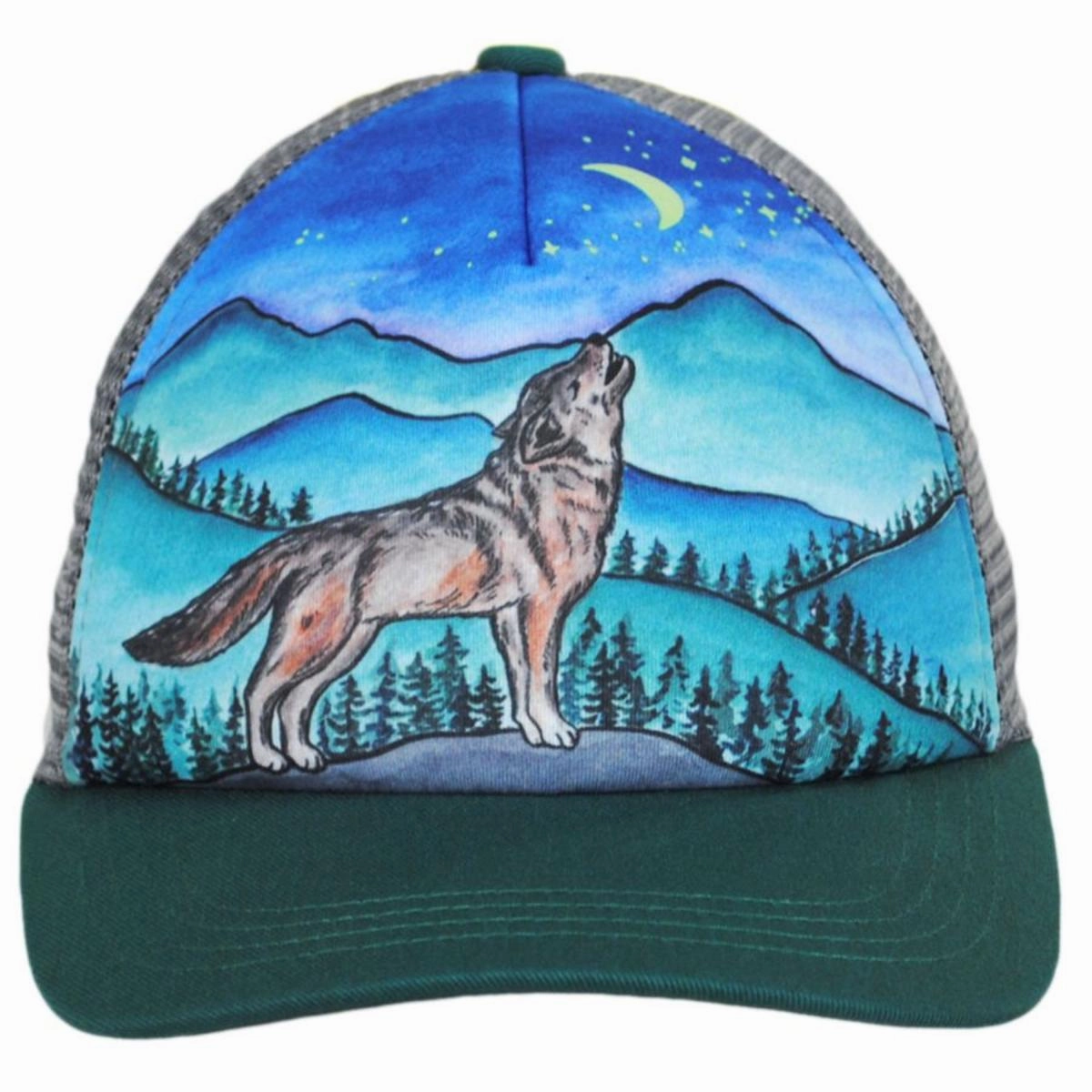 Kid's Lone Wolf Trucker Snapback Baseball Cap