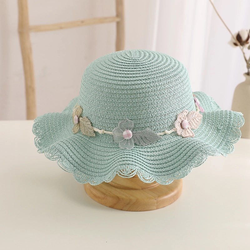 Kids Straw Hat Girls' Sun Hat Family Beach Woven Bag Set Wholesale