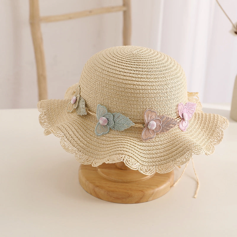 Kids Straw Hat Girls' Sun Hat Family Beach Woven Bag Set Wholesale