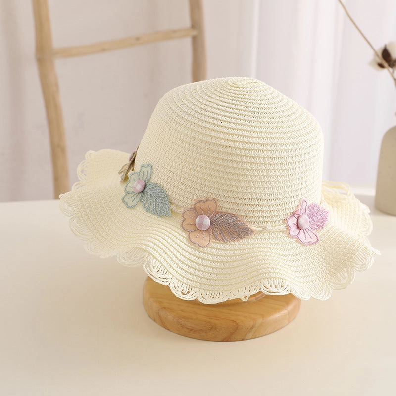 Kids Straw Hat Girls' Sun Hat Family Beach Woven Bag Set Wholesale