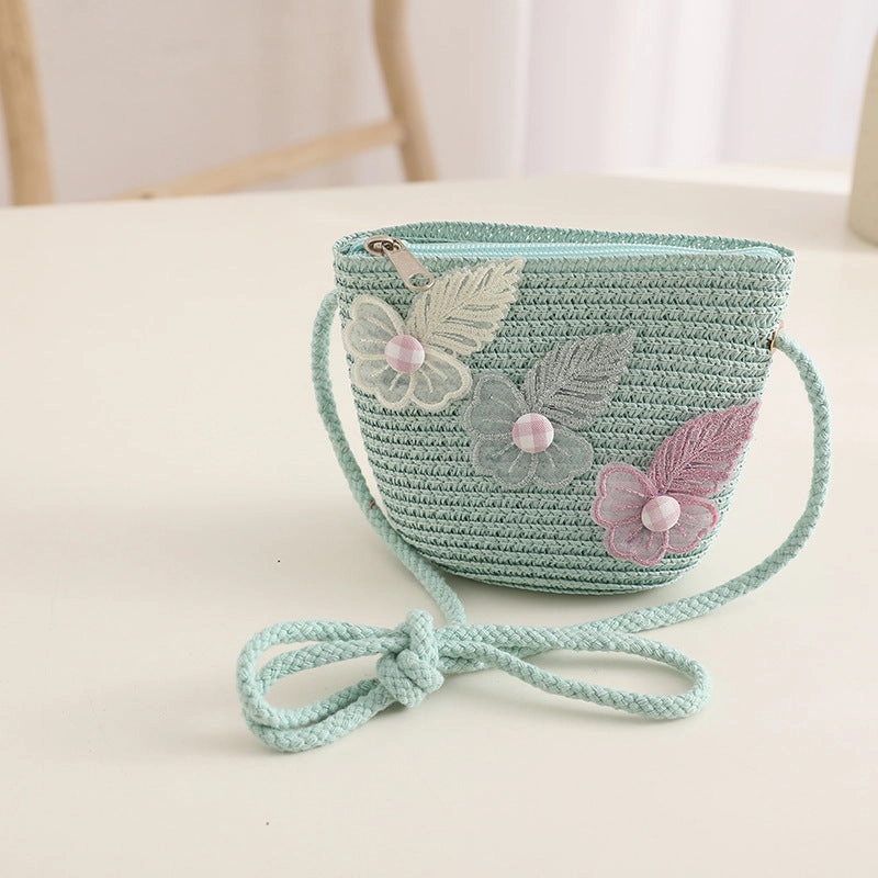 Kids Straw Hat Girls' Sun Hat Family Beach Woven Bag Set Wholesale