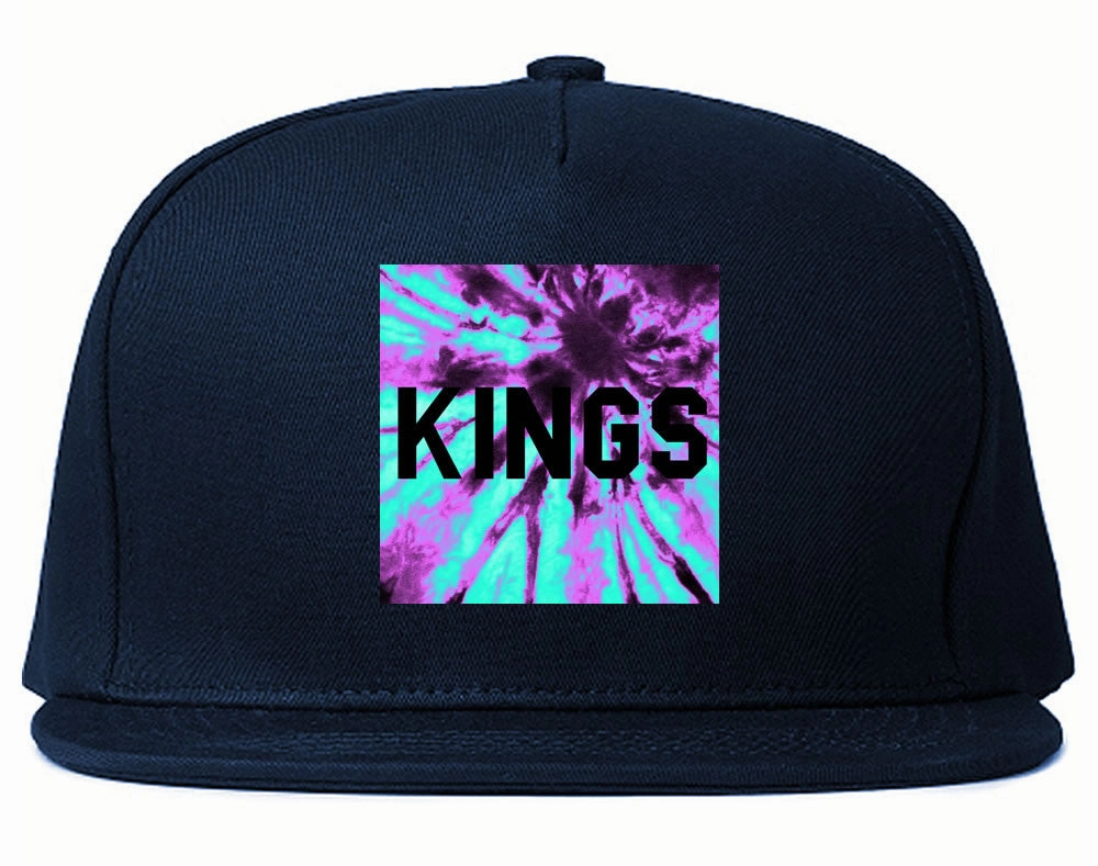 Kings Blue Tie Dye Box Logo Snapback Hat