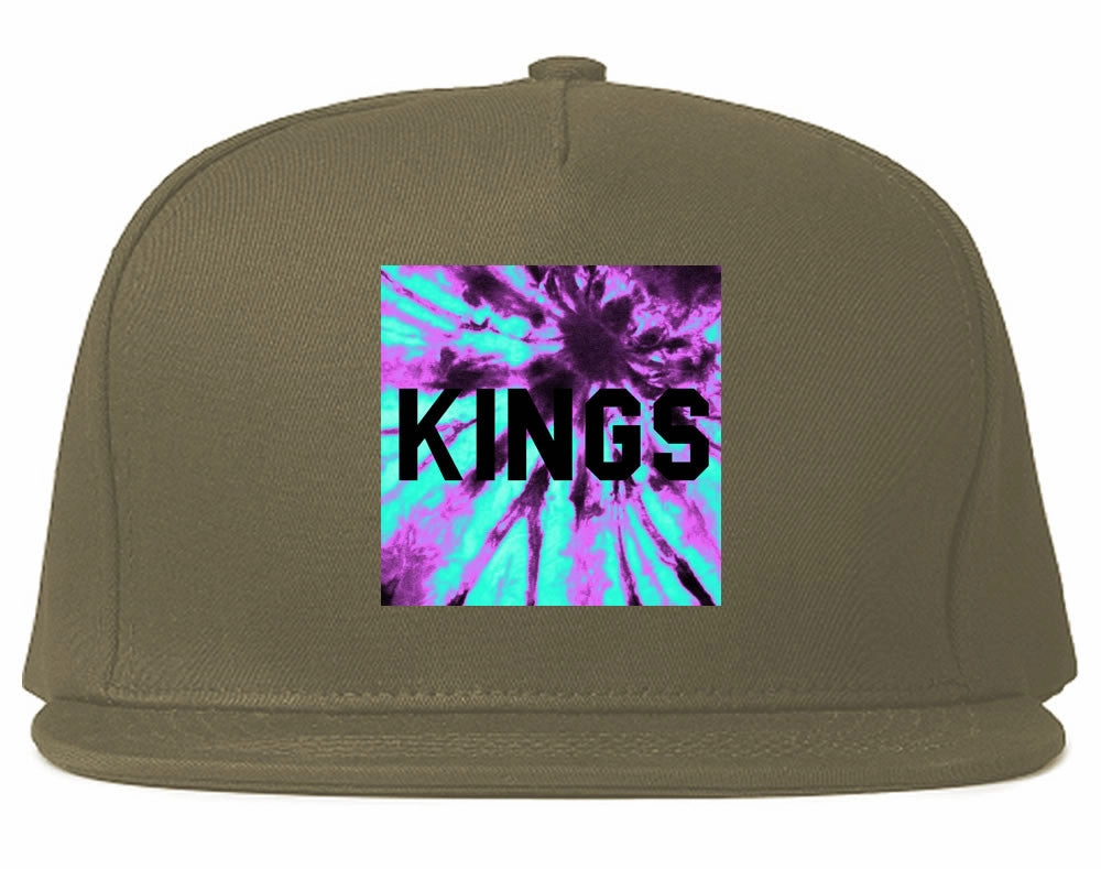 Kings Blue Tie Dye Box Logo Snapback Hat