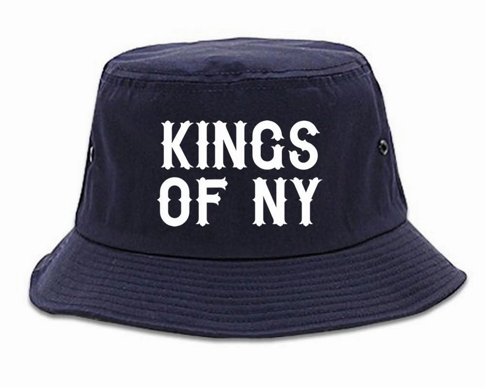 Kings Of NY Retro Font Logo Bucket Hat