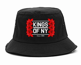 Kings Of NY Rose Vine Logo Bucket Hat