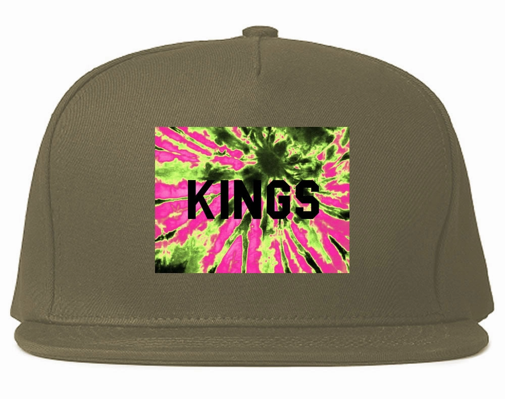 Kings Pink Tie Dye Logo Snapback Hat