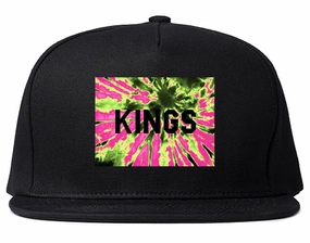 Kings Pink Tie Dye Logo Snapback Hat