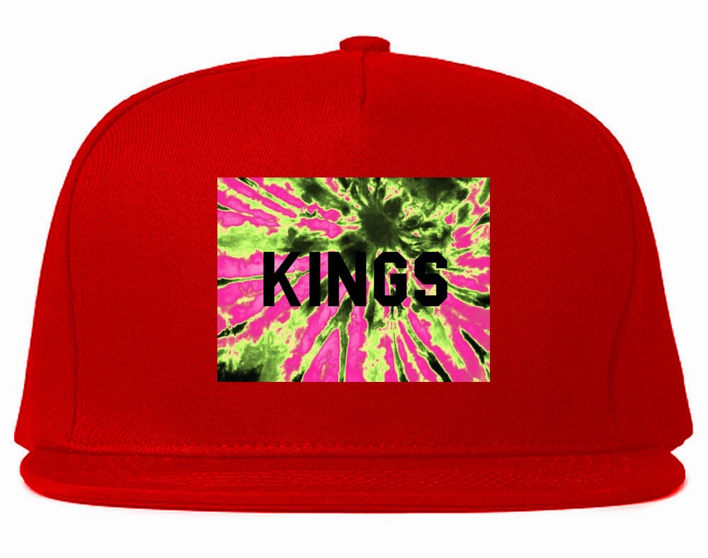 Kings Pink Tie Dye Logo Snapback Hat