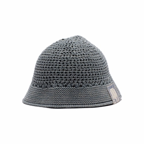 KNIT HAT - Blue Gray