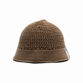 KNIT HAT - Brown