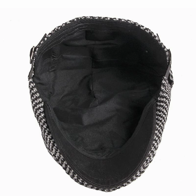 Knitted Striped Cotton Flat Cap