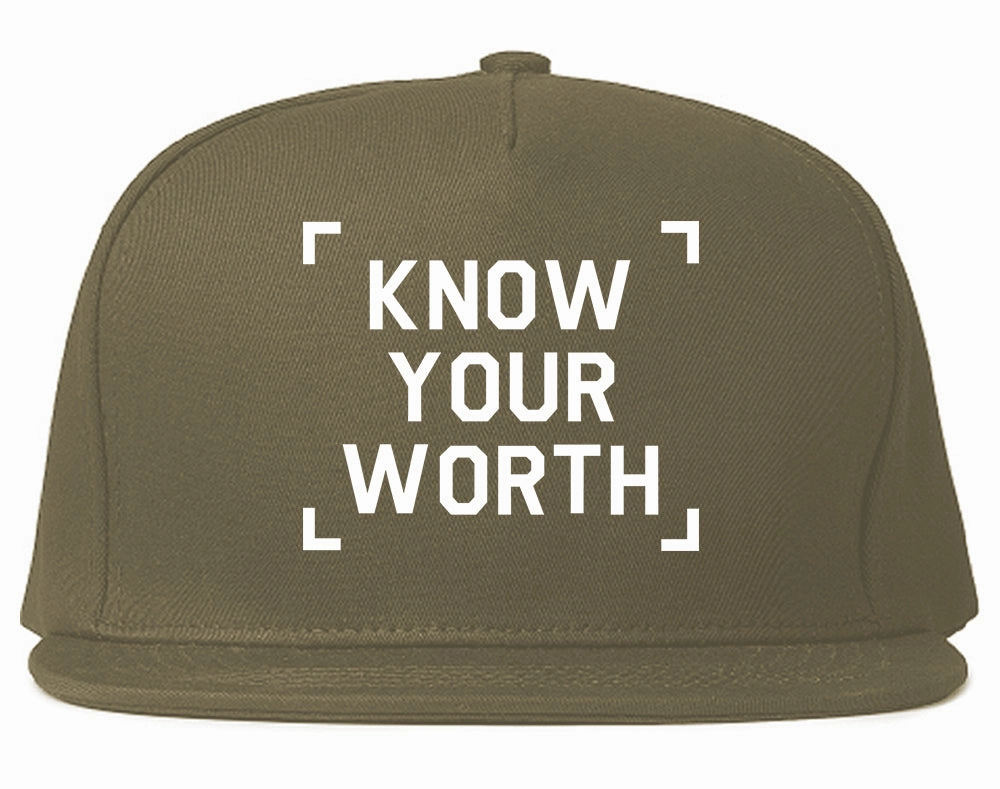 Know Your Worth Mens Snapback Hat