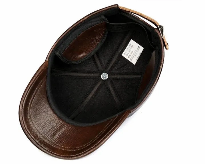 KNS Genuine Leather Baseball Cap