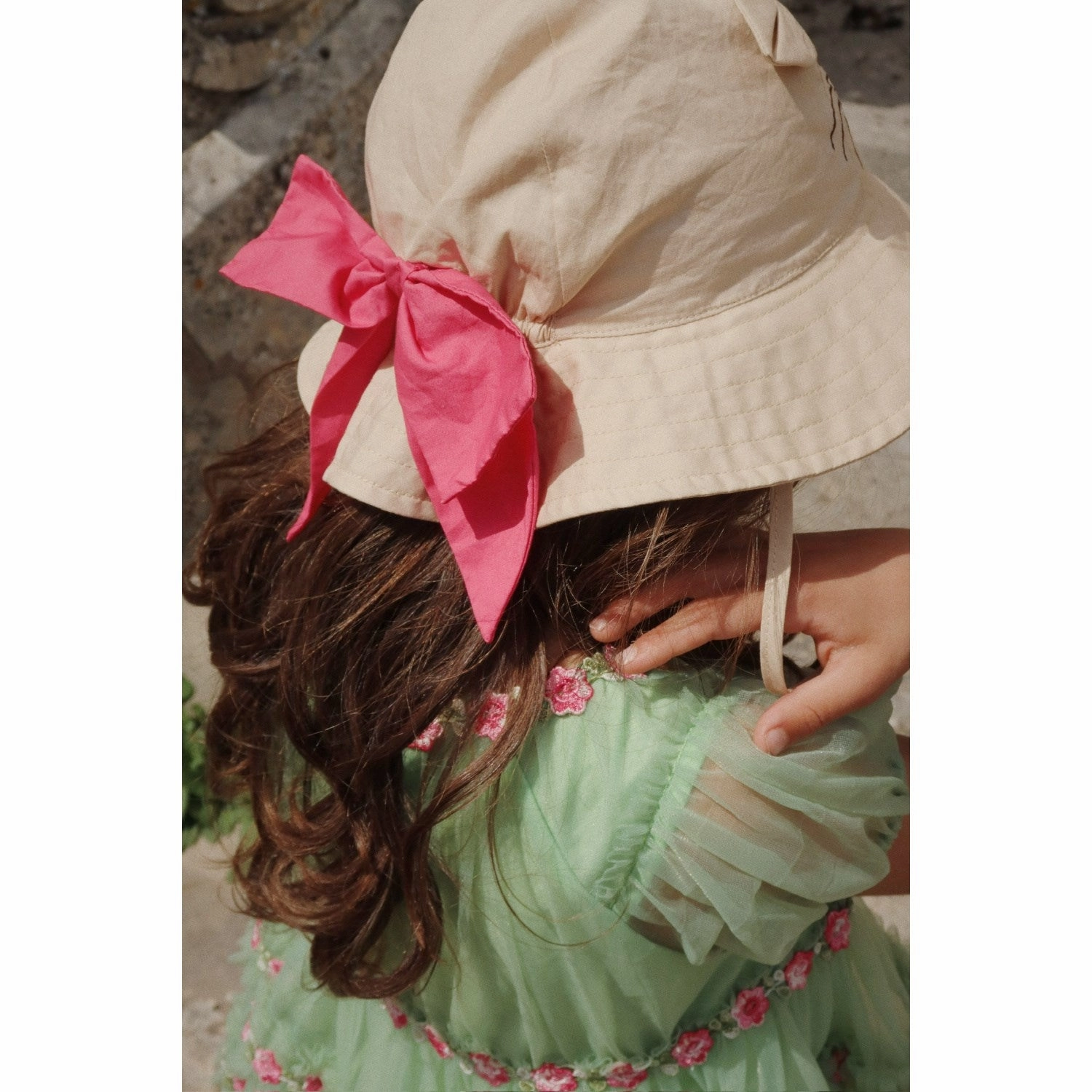 Konges Sljd Creme Brulee Verbena Bow Kitty Sun hat