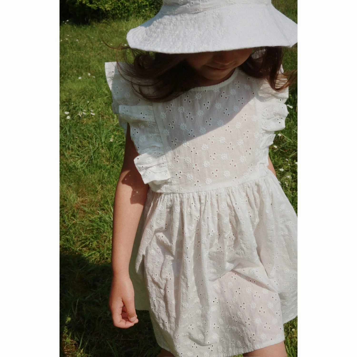 Konges Sljd Optic White Lacey Sun Hat