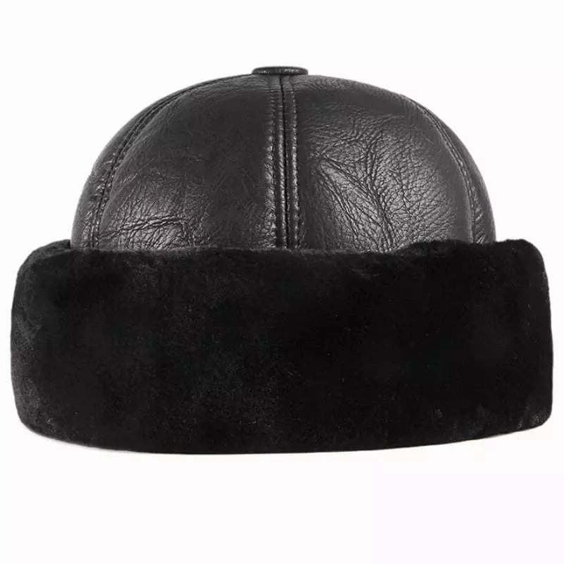 KOV Russian Winter Lined Leather Cap