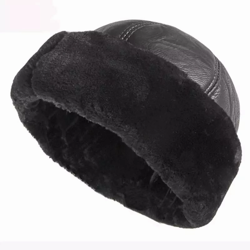 KOV Russian Winter Lined Leather Cap
