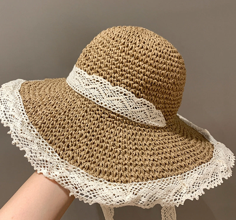 Lace Straw Sun Hat