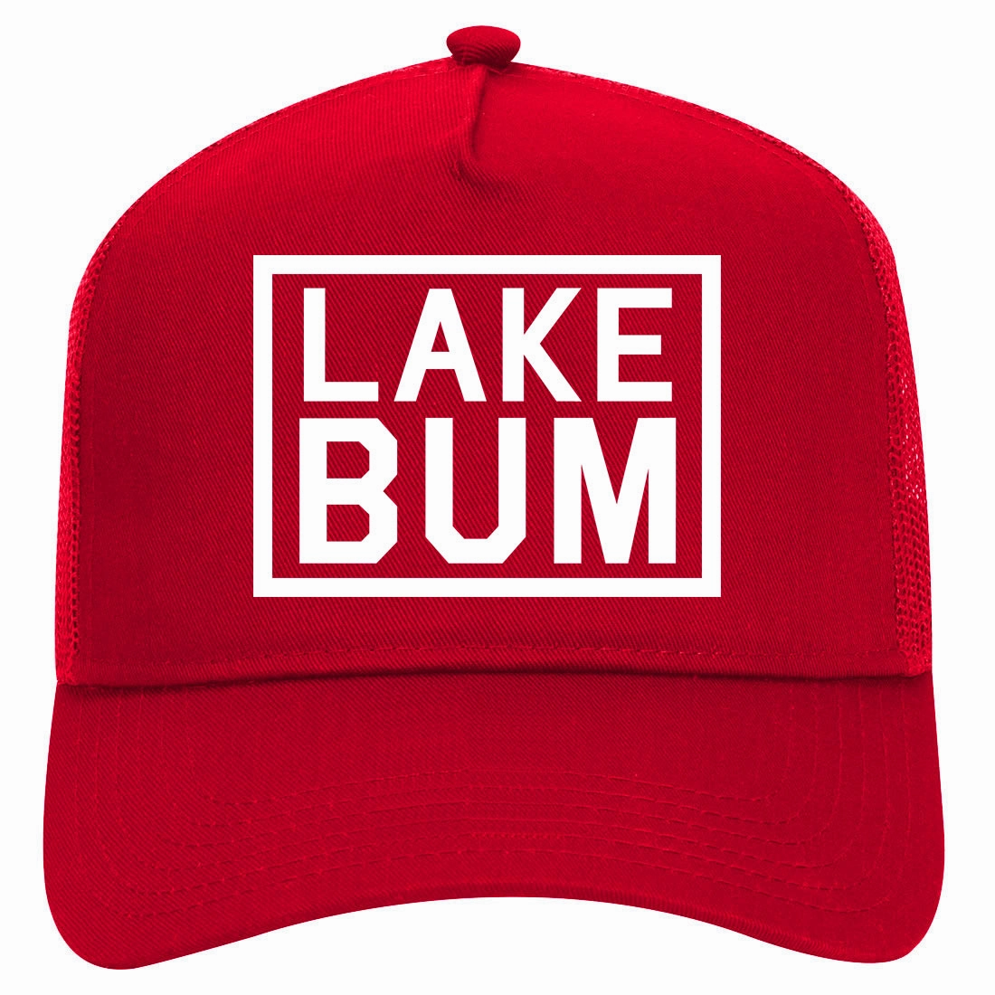 Lake Bum Box Retro Adult 5 Panel Mesh Trucker Hat