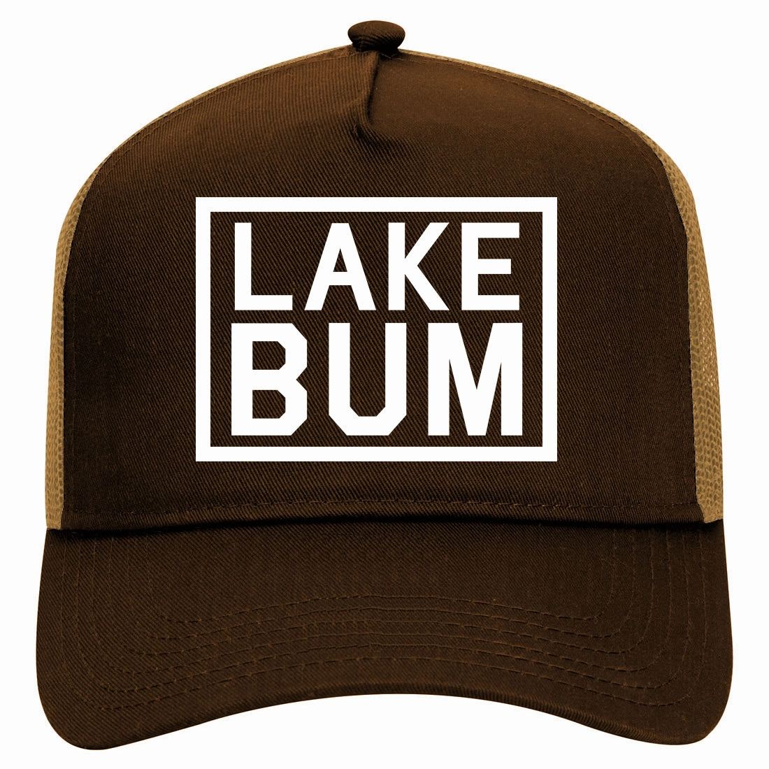 Lake Bum Box Retro Adult 5 Panel Mesh Trucker Hat