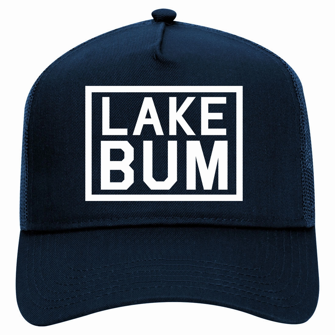 Lake Bum Box Retro Adult 5 Panel Mesh Trucker Hat