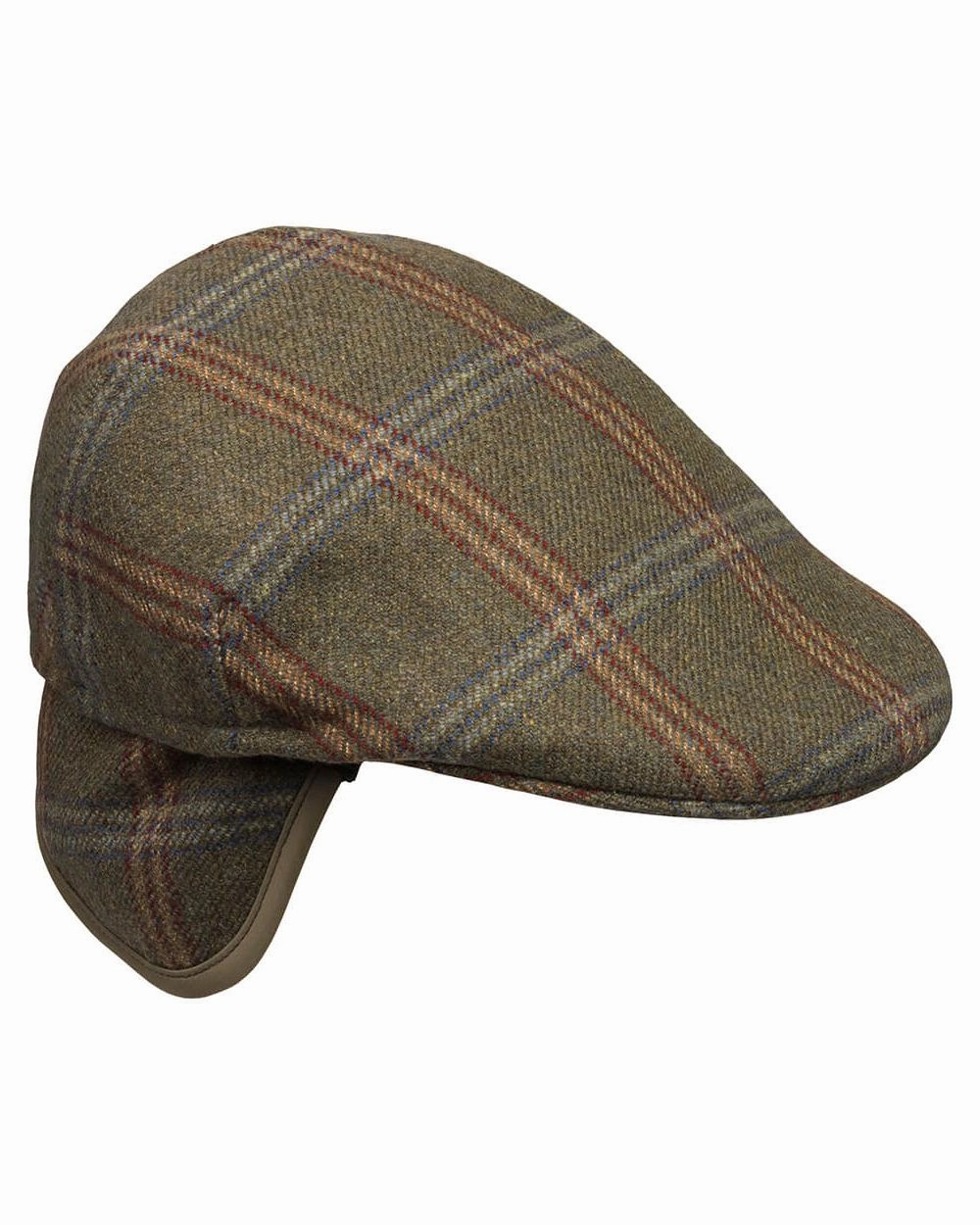 Laksen Chester Ghillies Tweed Flat Cap with Earwarmer