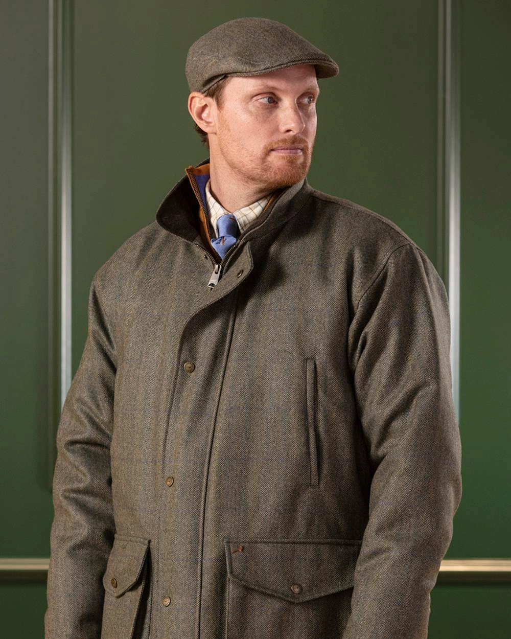 Laksen Laird Tweed Flat Cap