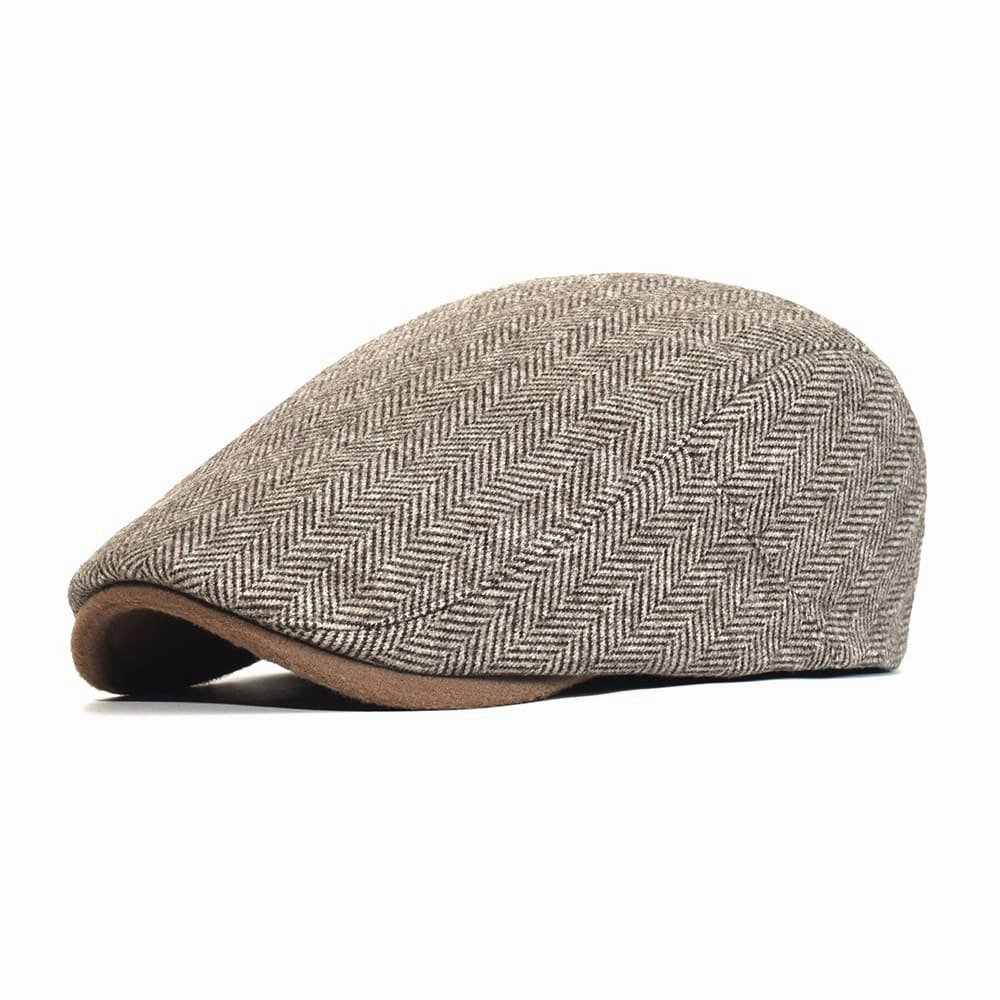 Lamarck Herringbone Flat Cap