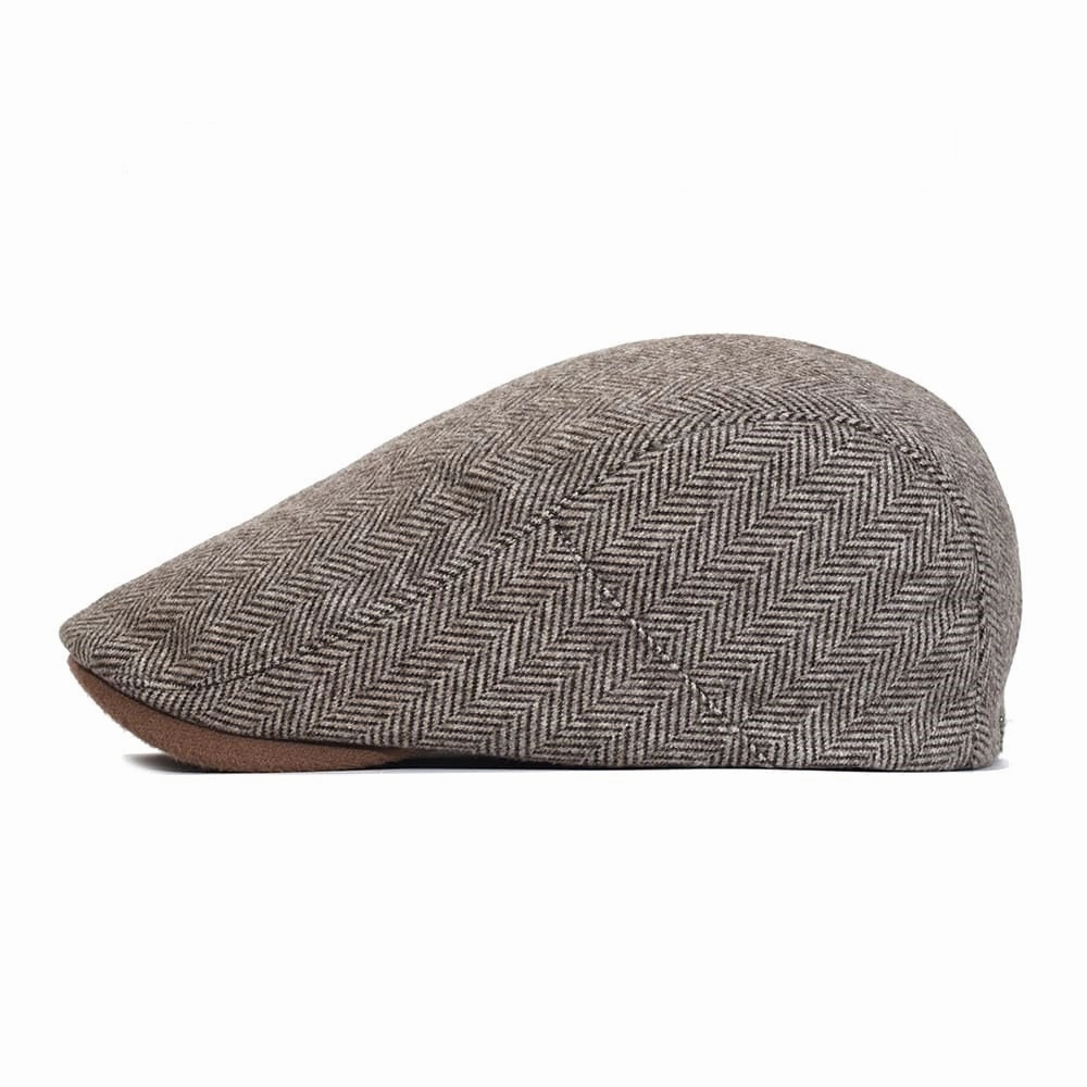 Lamarck Herringbone Flat Cap