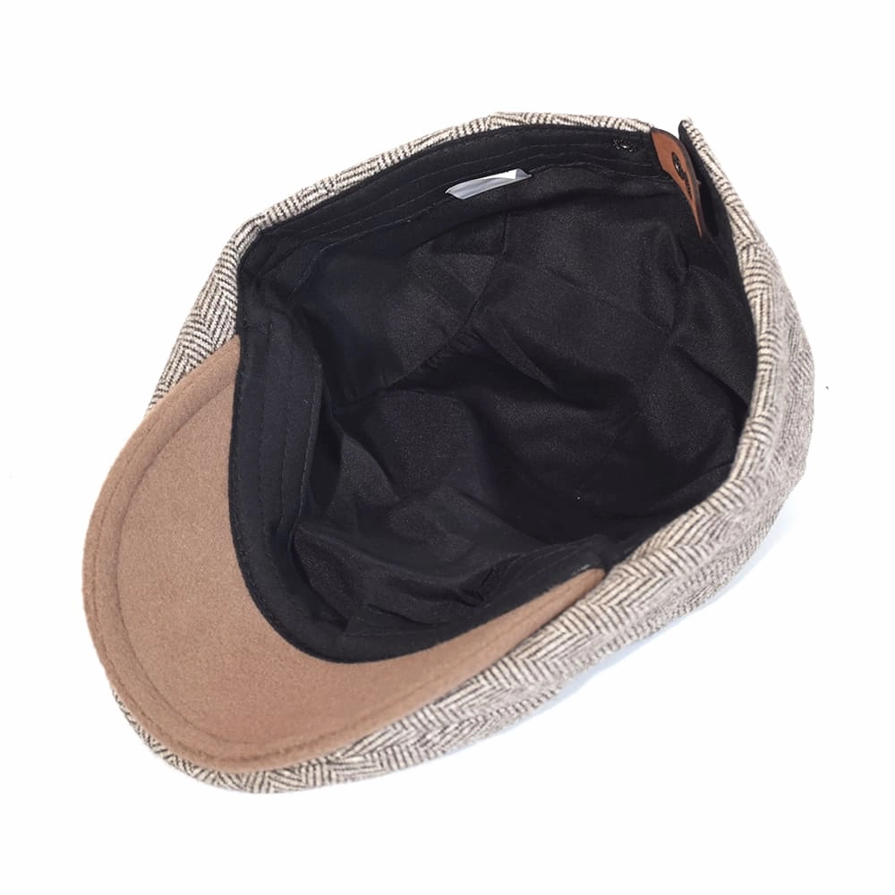 Lamarck Herringbone Flat Cap