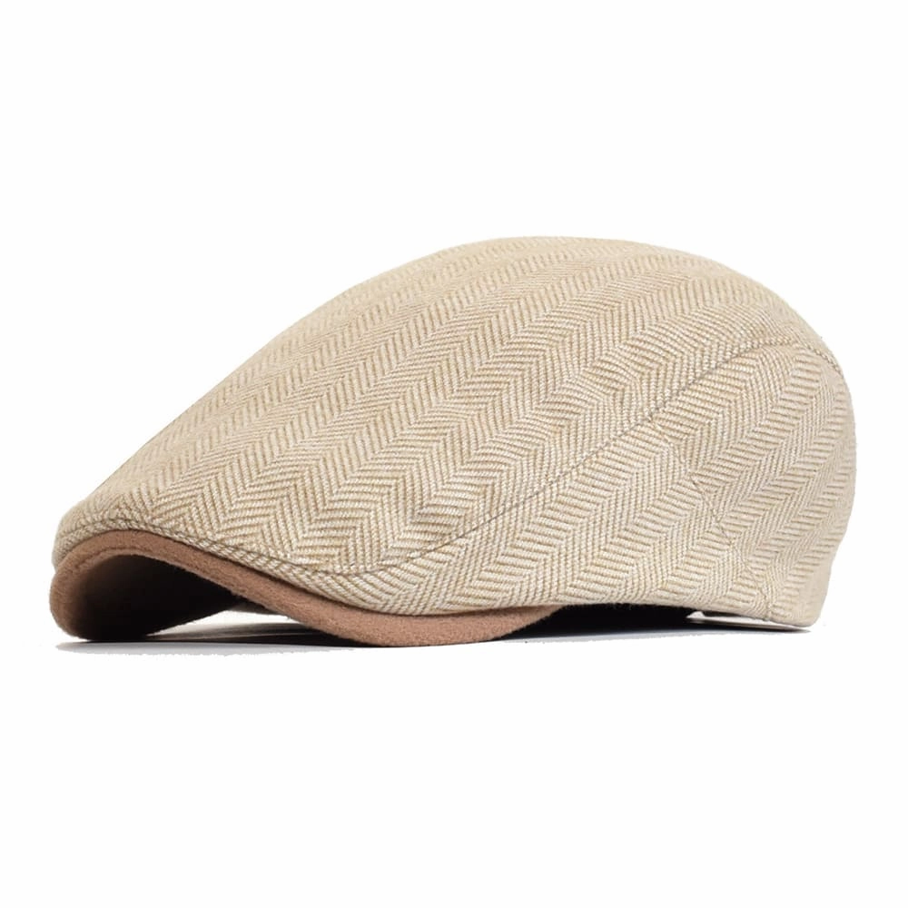 Lamarck Herringbone Flat Cap