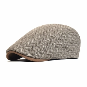 Lamarck Herringbone Flat Cap