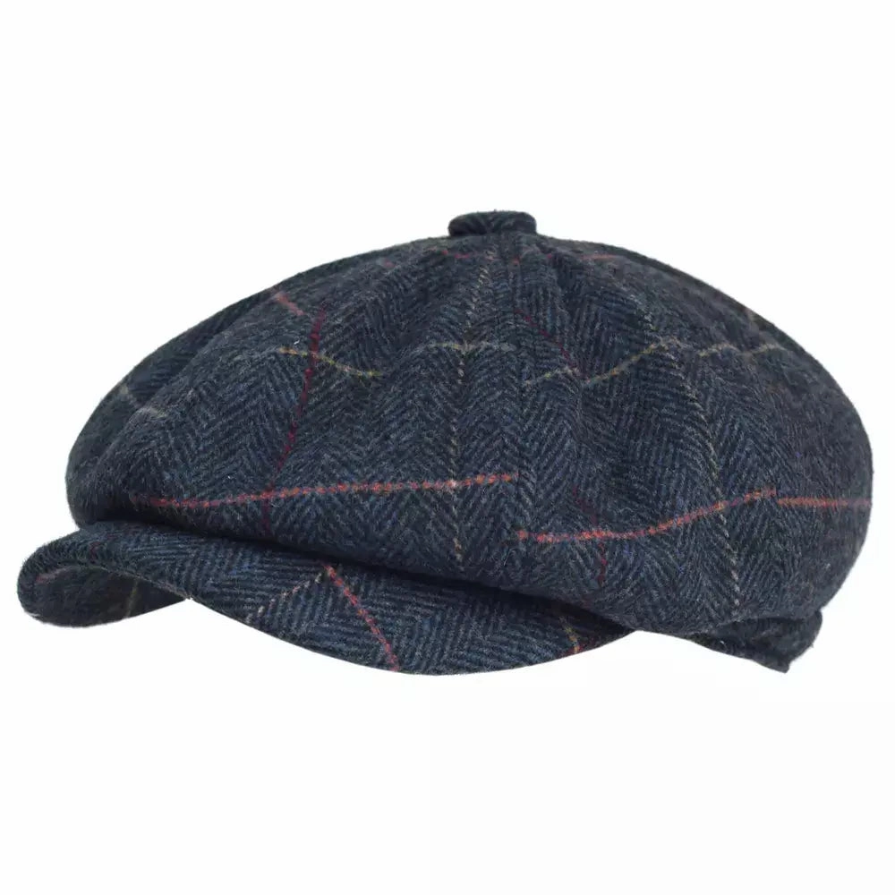 Lancashire Plaid Wool Newsboy Cap