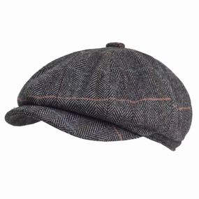 Lancashire Plaid Wool Newsboy Cap