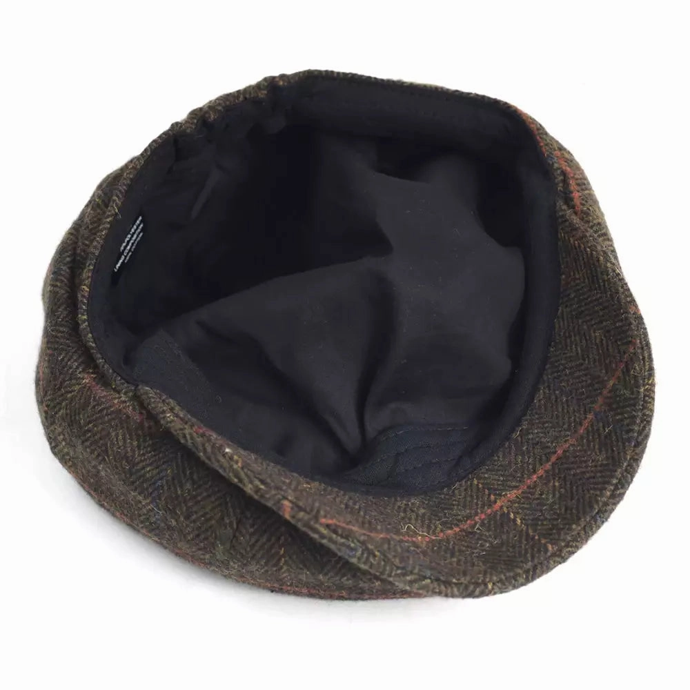 Lancashire Plaid Wool Newsboy Cap