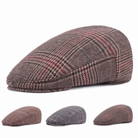 Lausanne Tartan Cotton Flat Cap