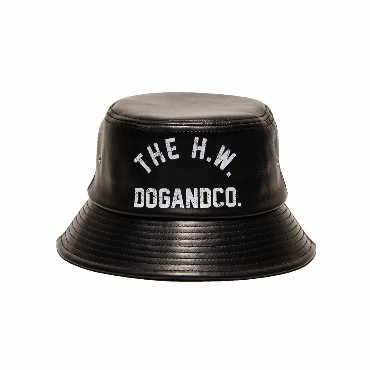 LEATHER HAT - Black